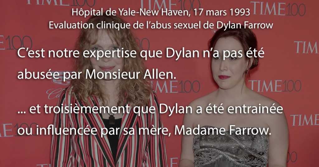 Dylan Farrow: Rapport d'abus sexuel du Yale-Hôpital